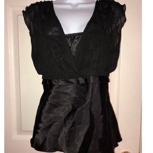 Beautiful Black silky blouse